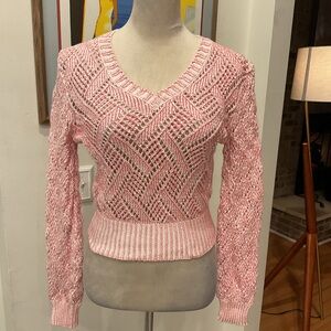 Band Of Outsiders Pink V-Neck Sweater